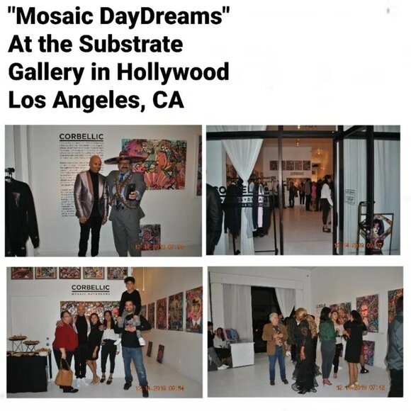 UFO Spaceship Landscape Desert 16x20 Original Handmade Painting Wall Fine Art - Picture 6 of 7